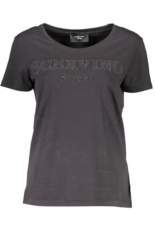 Scervino Street Black Cotton Women T-Shirt