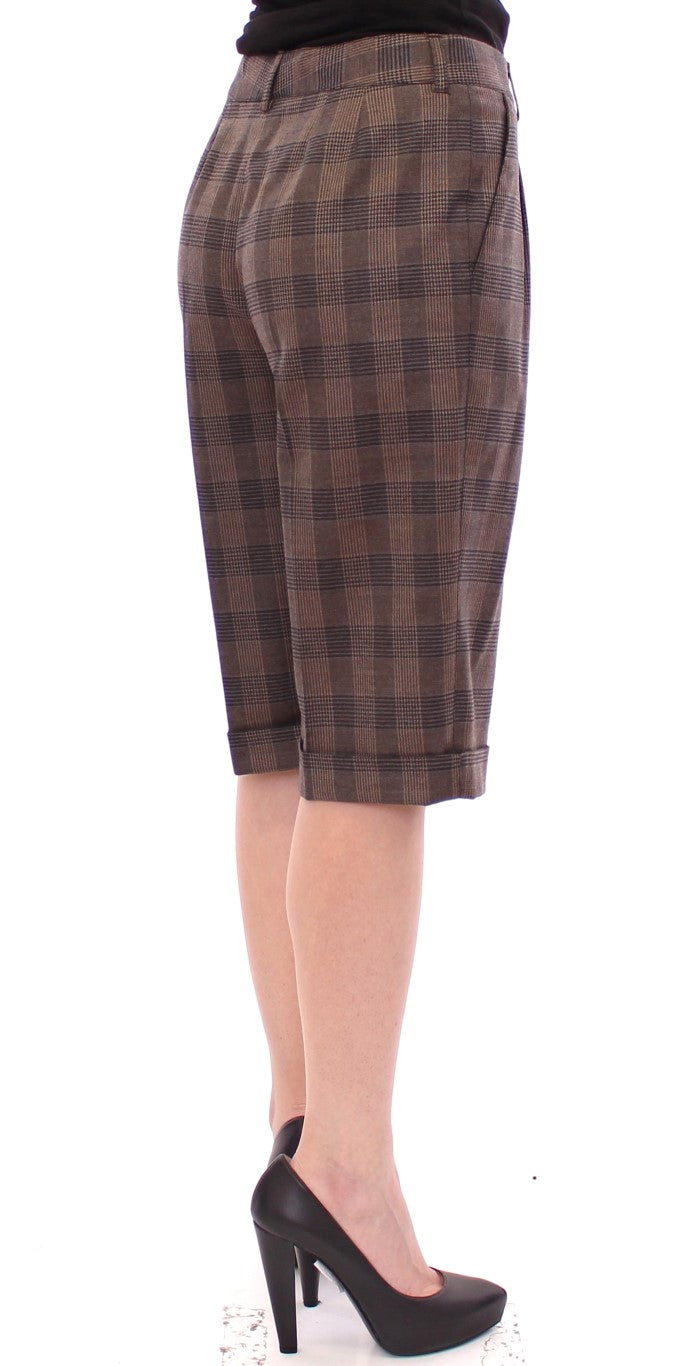 Dolce & Gabbana Elegant Brown Wool Blend Shorts