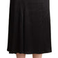 Blumarine Elegant High Waist Midi Black Skirt