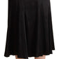 Blumarine Elegant High Waist Midi Black Skirt