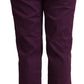 BENCIVENGA Elegant Violet High Waist Tapered Pants