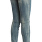 PLEIN SUD Chic Slim Skinny Blue Wash Denim