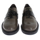 AI_ Elegant Gray Brown Leather Lace-up Shoes