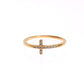 Nialaya Chic Handmade Golden CZ Crystal Ring