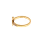 Nialaya Elegant Gold Plated Sterling Silver CZ Ring