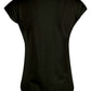 Yes Zee Black Cotton Women T-Shirt