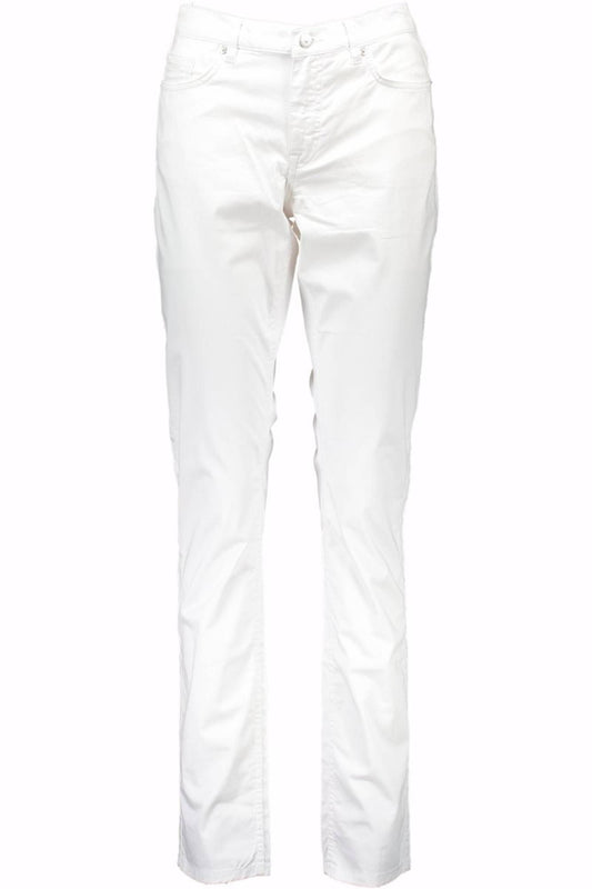 Gant White Cotton Women Pants