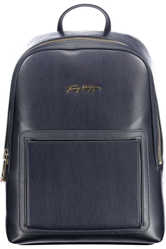 Tommy Hilfiger Blue Polyurethane Women Backpack