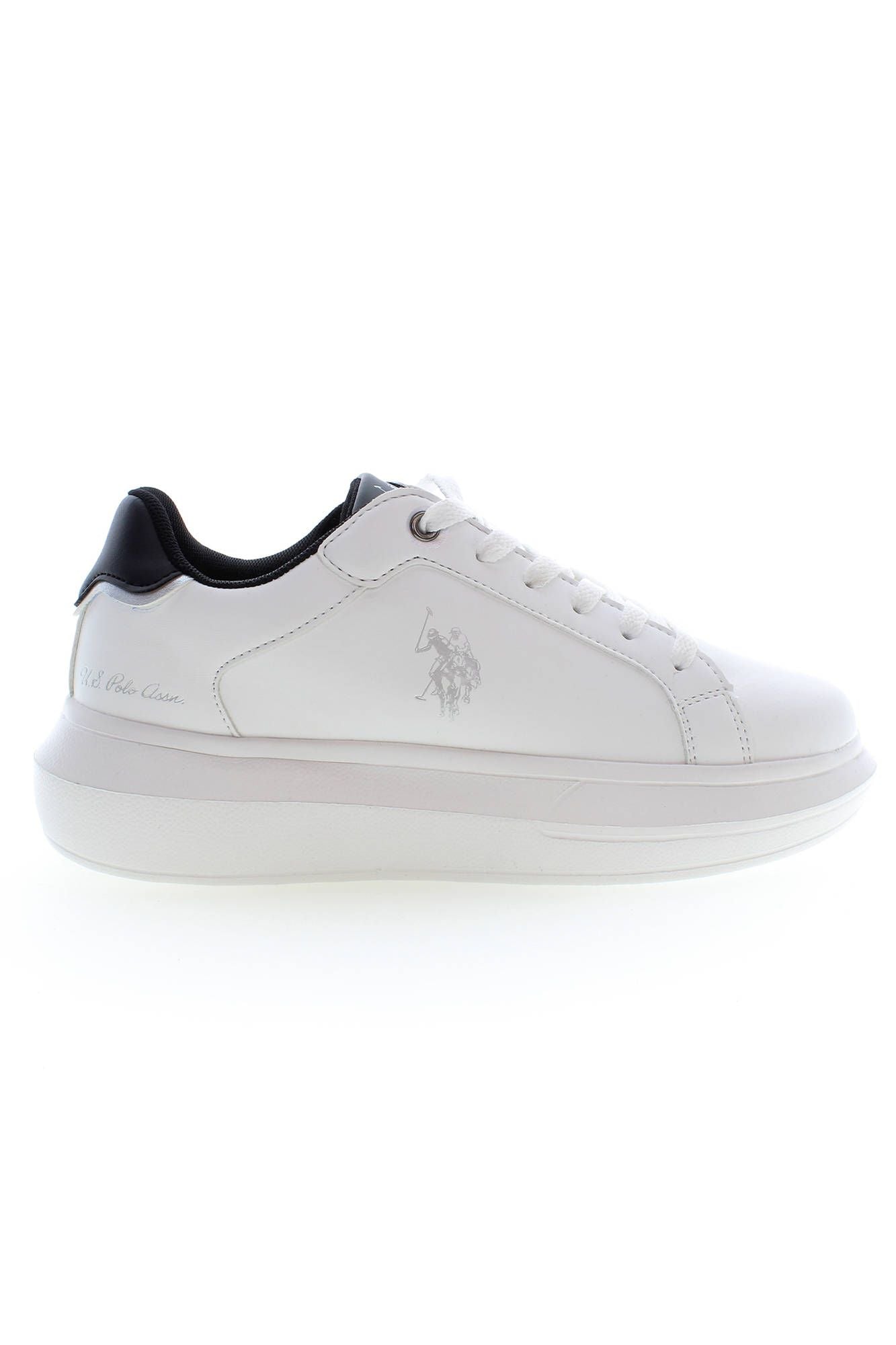 U.S. POLO ASSN. White Polyester Women Sneaker