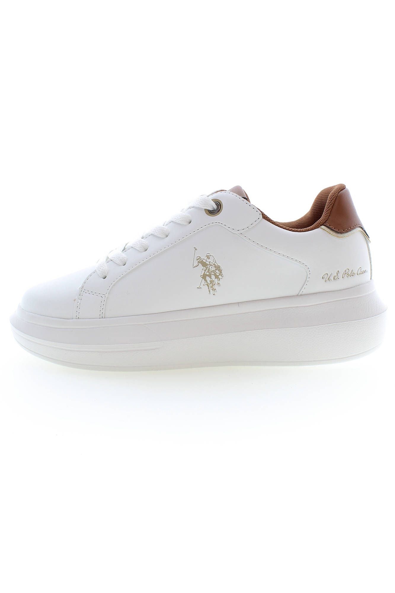 U.S. POLO ASSN. White Polyester Women Sneaker