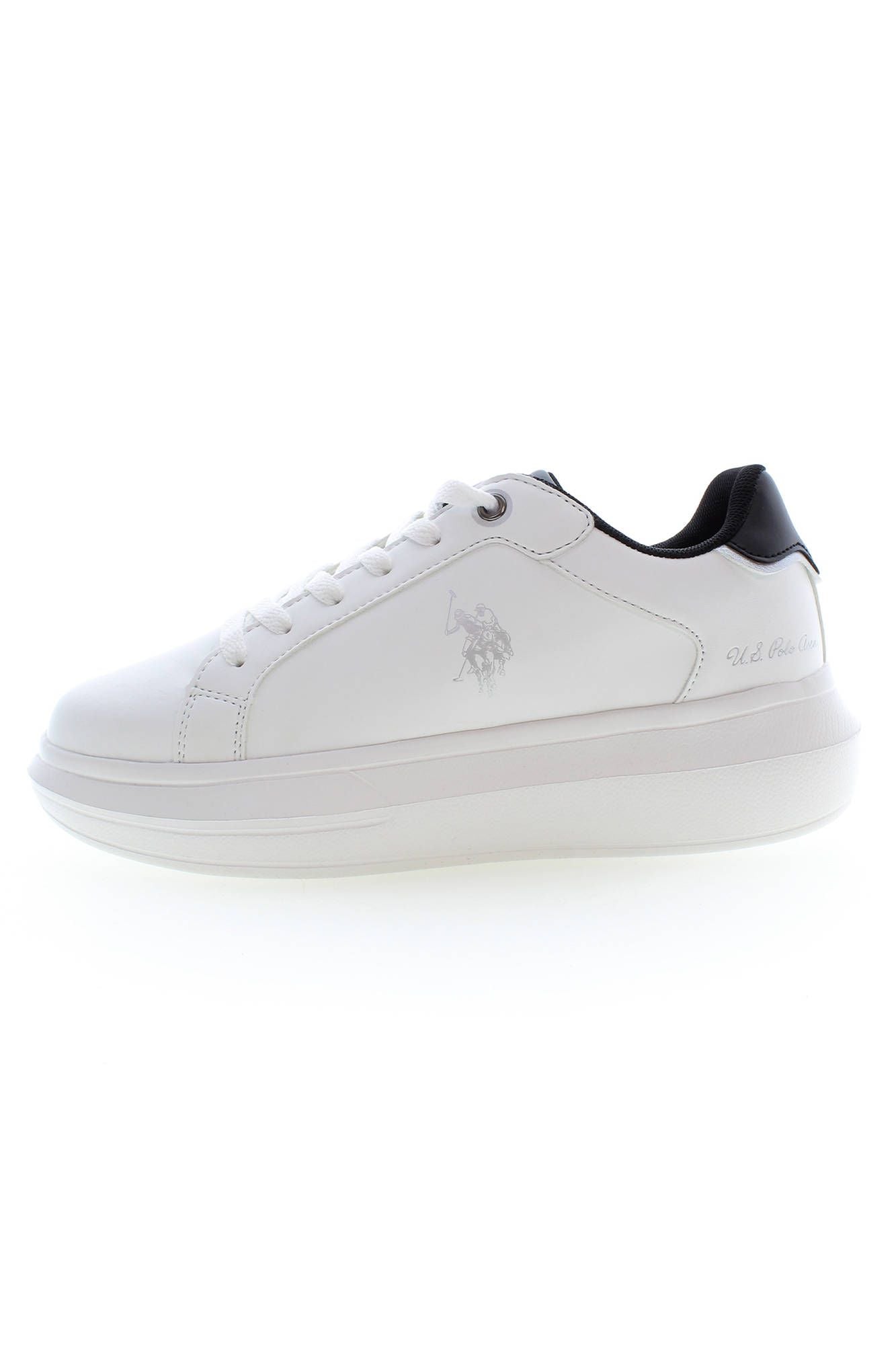 U.S. POLO ASSN. White Polyester Women Sneaker