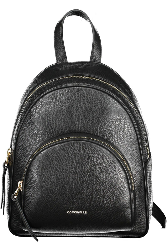 Coccinelle Black Leather Women Backpack