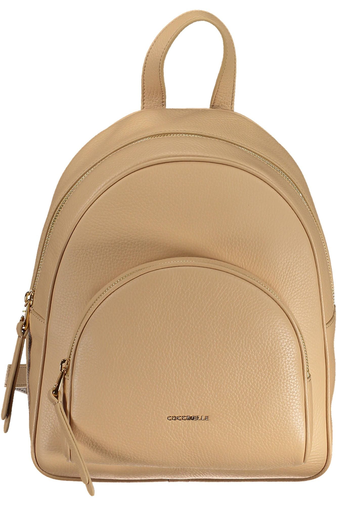 Coccinelle Beige Leather Women Backpack