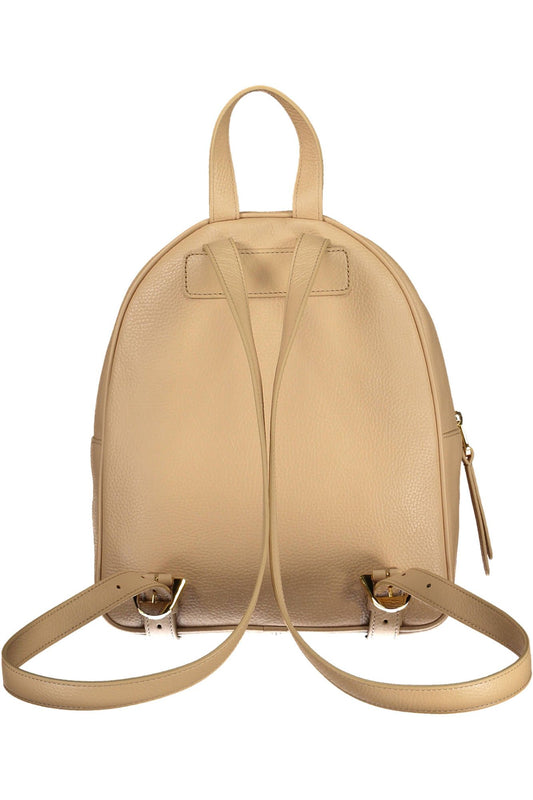 Coccinelle Beige Leather Women Backpack