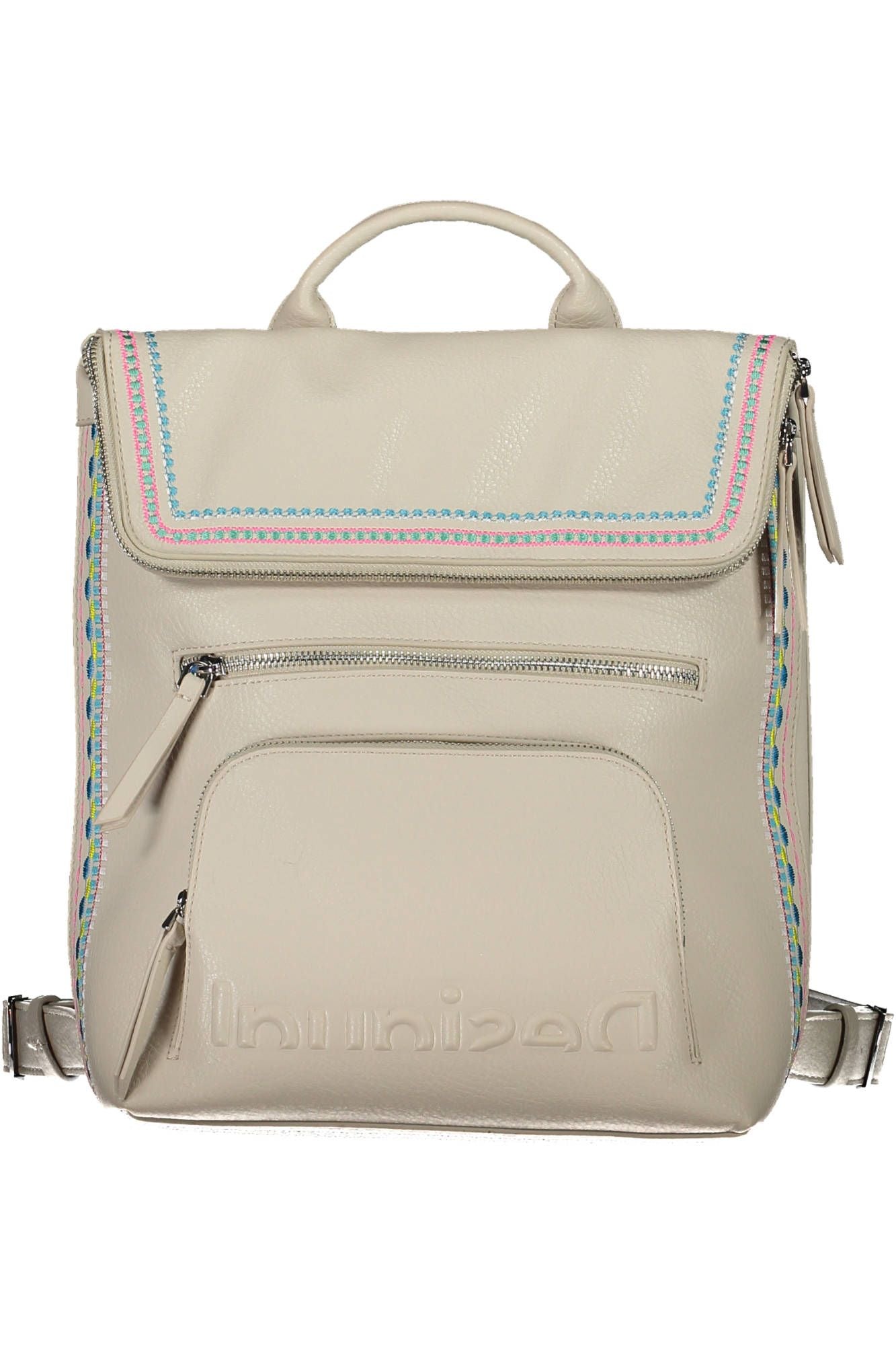 Desigual White Polyurethane Women Backpack