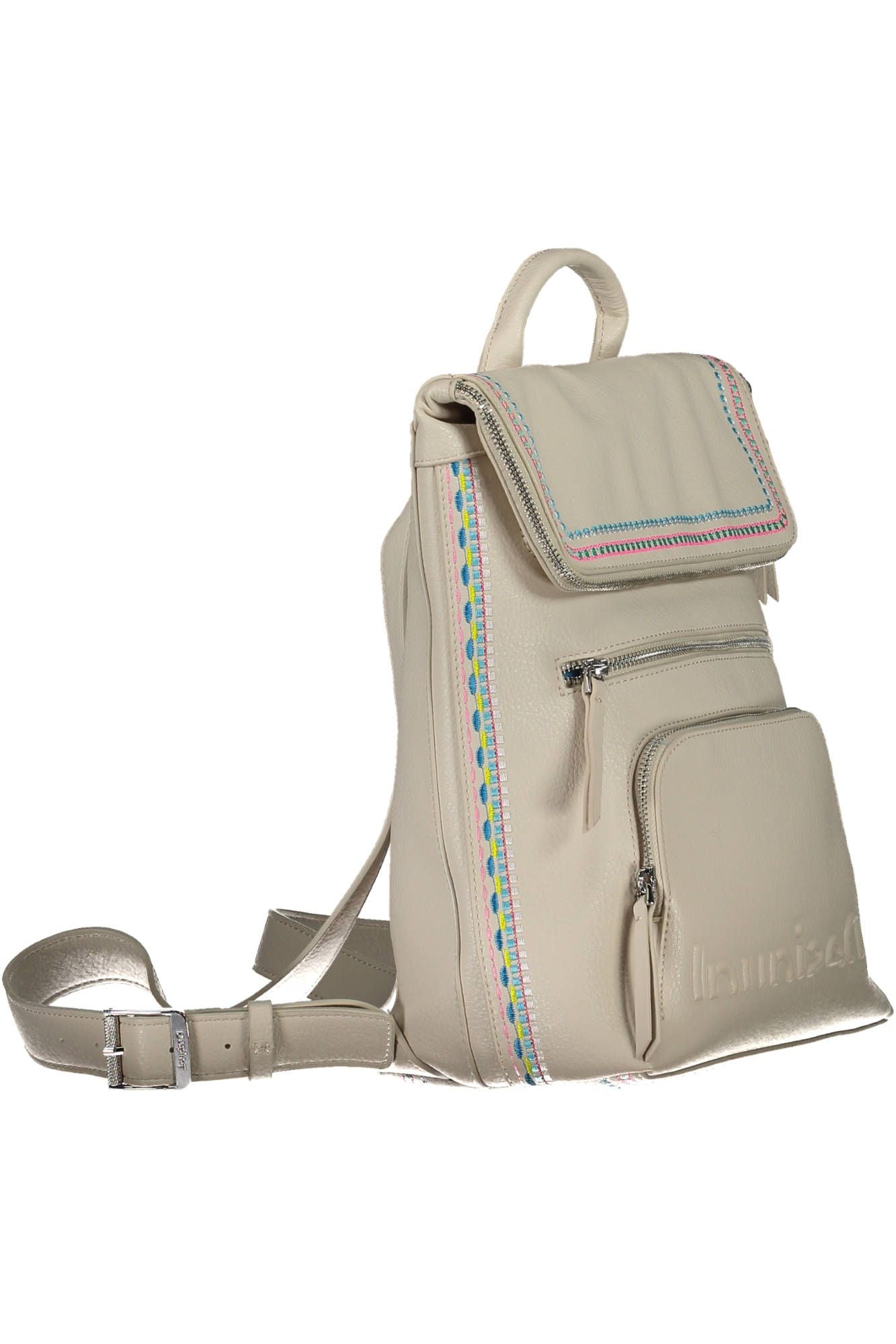 Desigual White Polyurethane Women Backpack