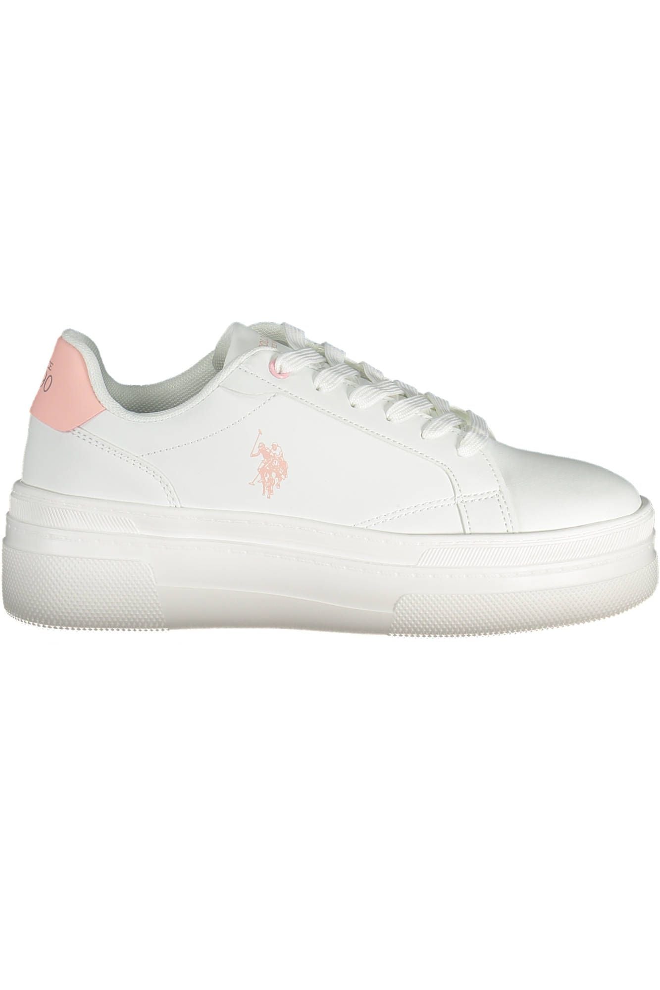 U.S. POLO ASSN. White Polyester Women Sneaker