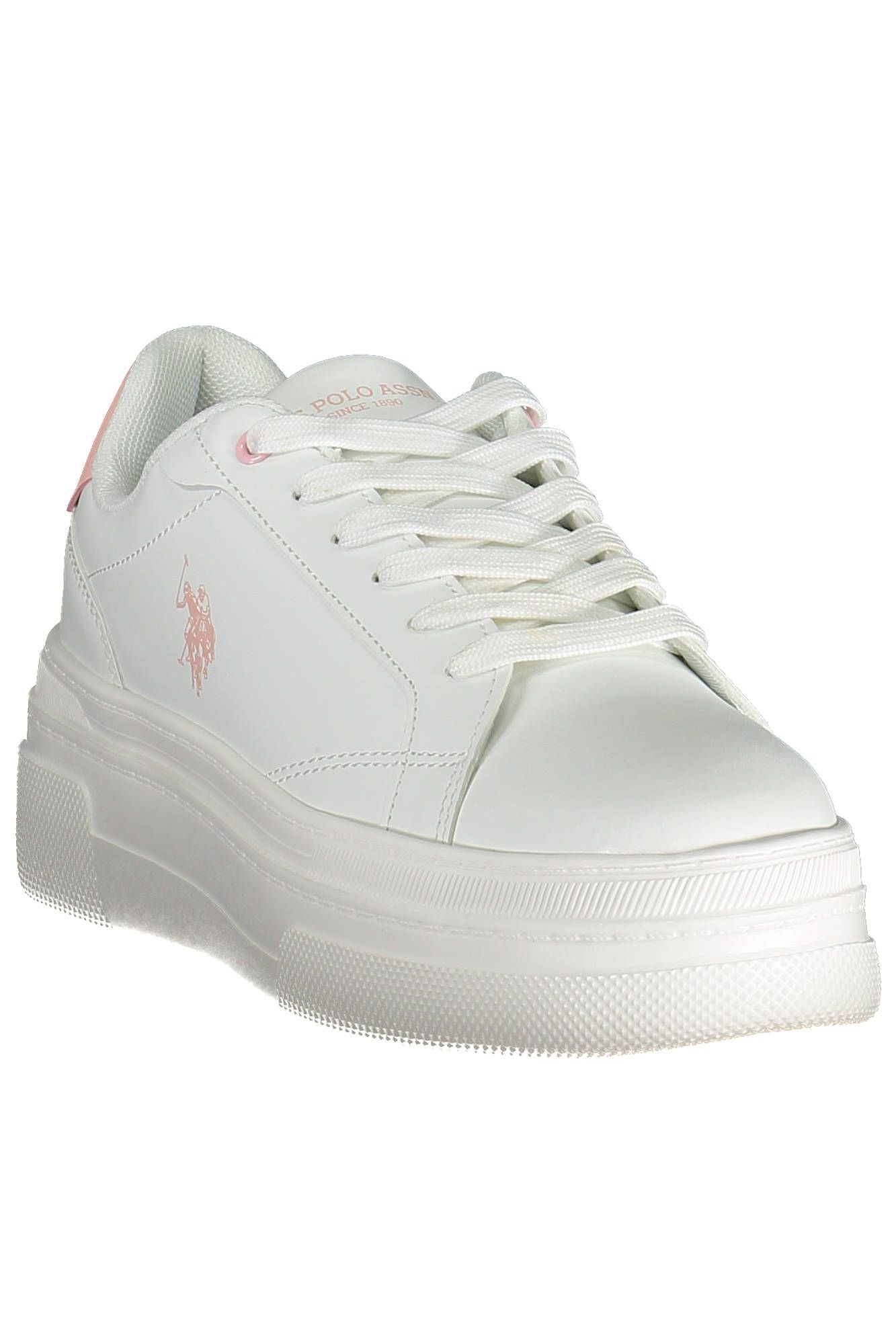 U.S. POLO ASSN. White Polyester Women Sneaker