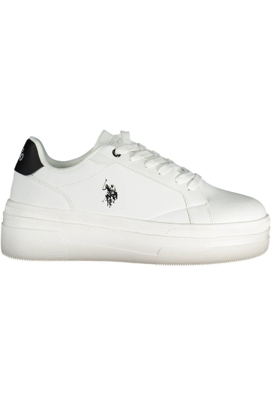 U.S. POLO ASSN. White Polyester Women Sneaker