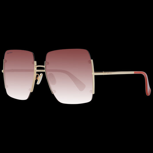 Max Mara Elegant Gold Metal Square Sunglasses