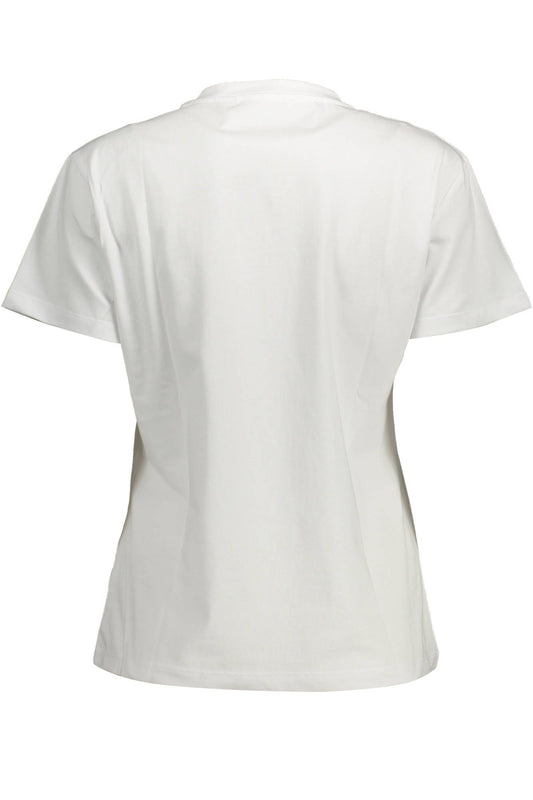 Kocca White Cotton Women T-Shirt