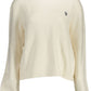 U.S. POLO ASSN. White Acrylic Women Turtleneck Sweater