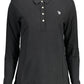 U.S. POLO ASSN. Black Cotton Women Polo Shirt