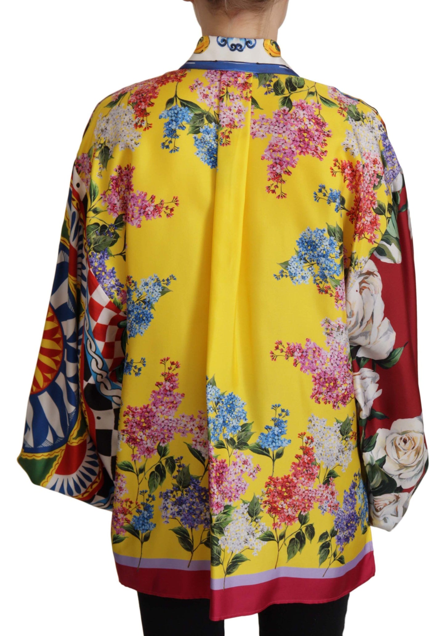 Dolce & Gabbana Elegant Floral Silk Blouse