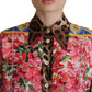 Dolce & Gabbana Elegant Silk Floral Print Blouse