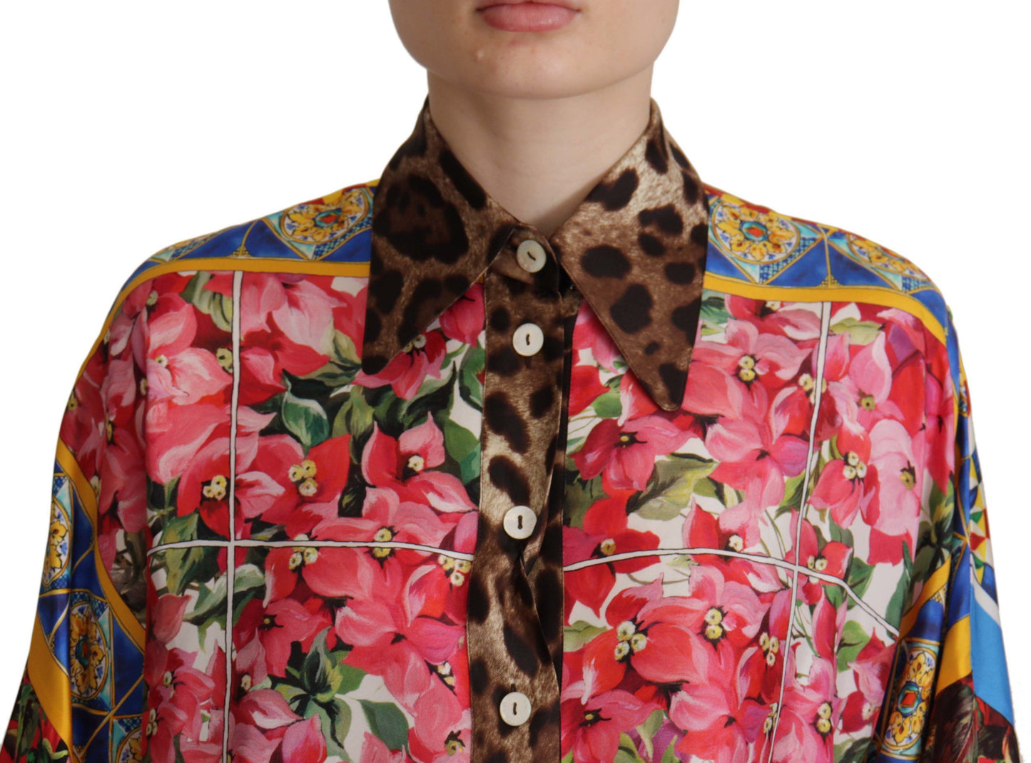 Dolce & Gabbana Elegant Silk Floral Print Blouse