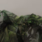 Dolce & Gabbana Elegant Green Banana Leaf Silk Blouse Top