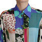 Dolce & Gabbana Elegant Multicolor Silk Floral Polka Dot Blouse