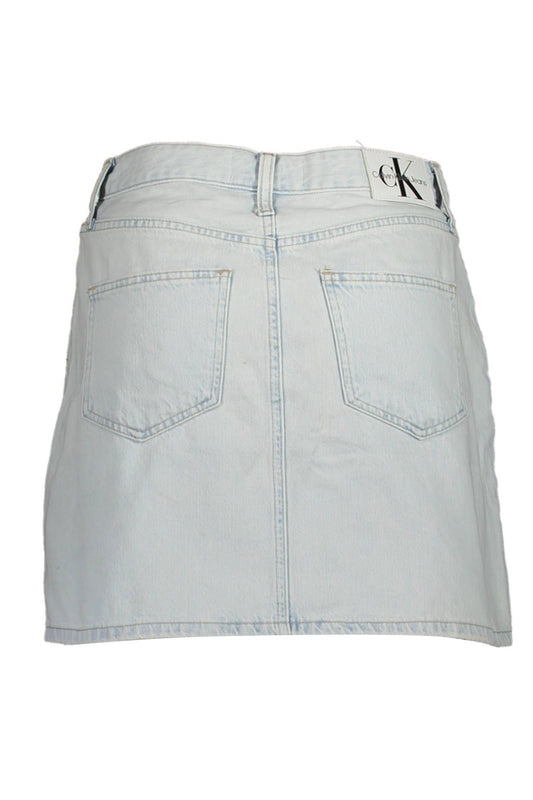 Calvin Klein Light Blue Cotton Women Skirt