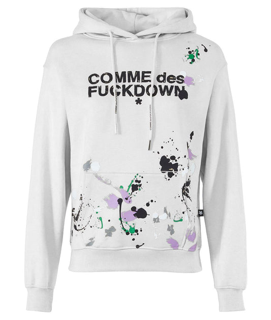 Comme Des Fuckdown Splash of Color Hooded Cotton Sweatshirt