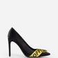 Off-White Black Leather Women Pump