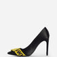 Off-White Black Leather Women Pump