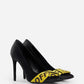 Off-White Black Leather Women Pump