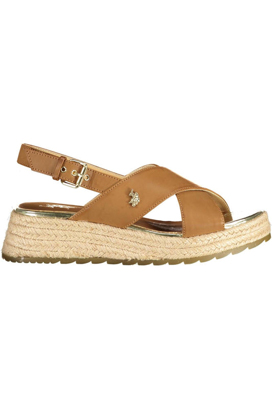 U.S. POLO ASSN. Brown Eco Leather Women Sandal