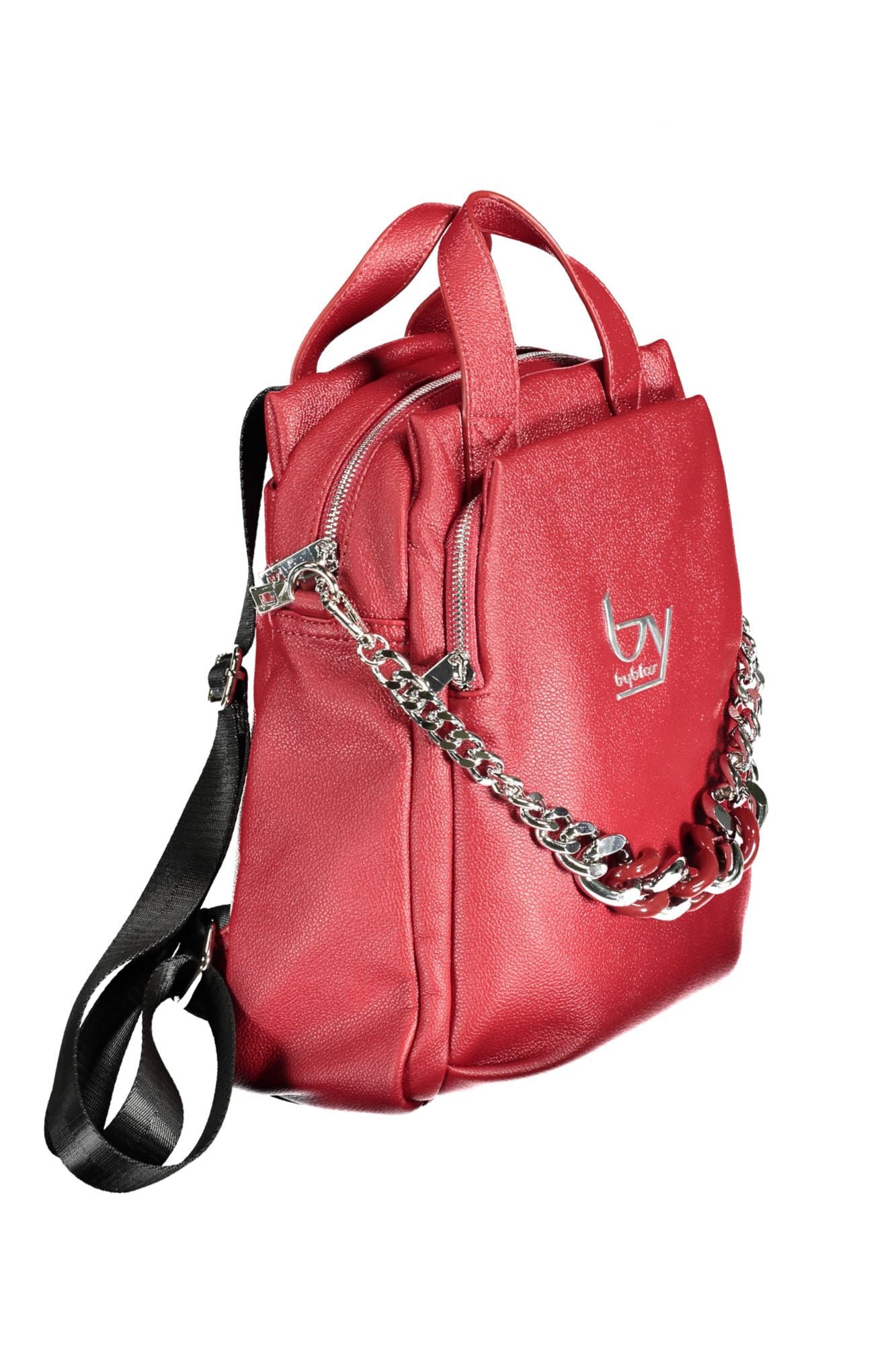 BYBLOS Red Polyurethane Women Backpack