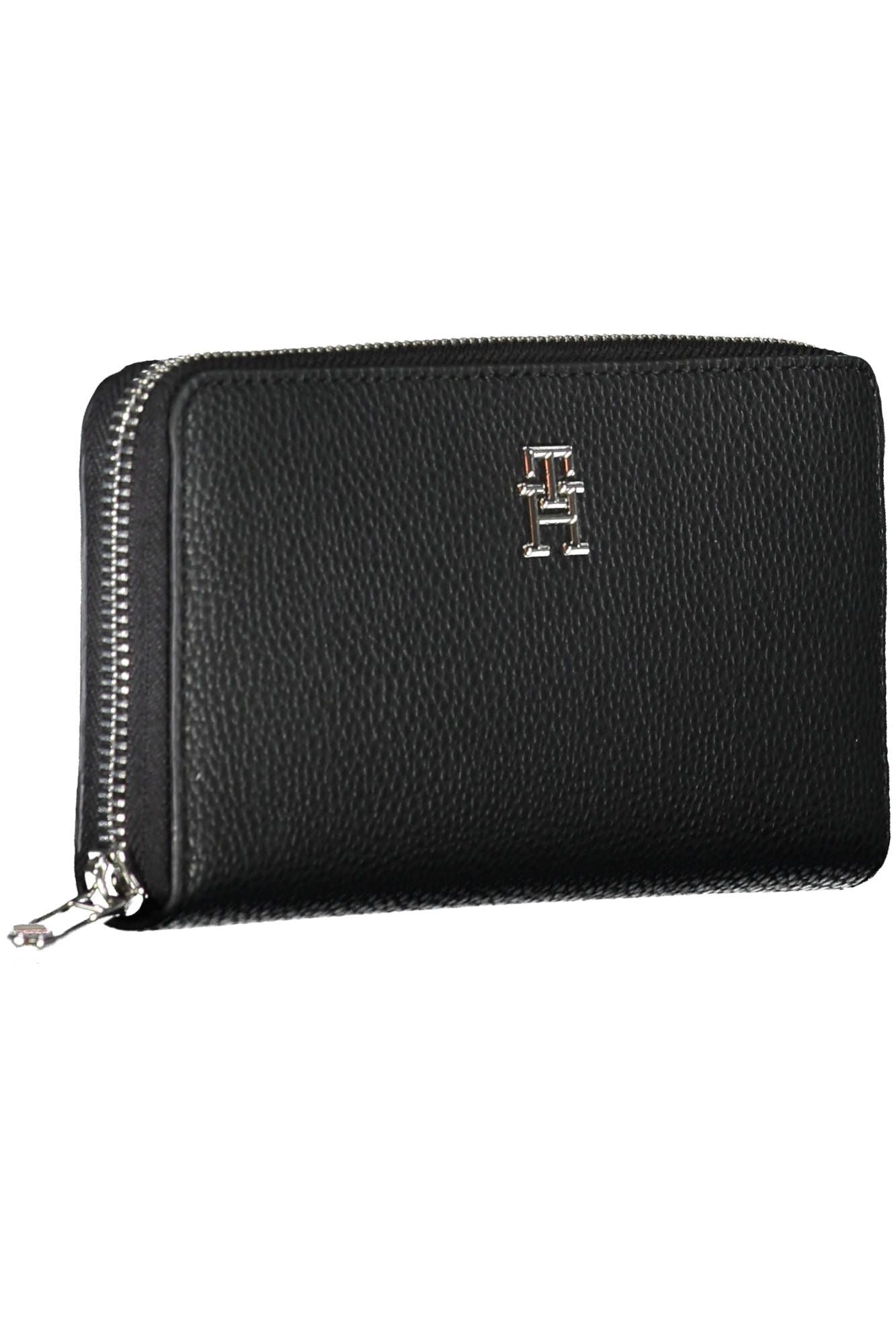 Tommy Hilfiger Black Polyurethane Women Wallet