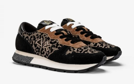 Sun68 Chic Animalier Sparkle Sneakers for Women