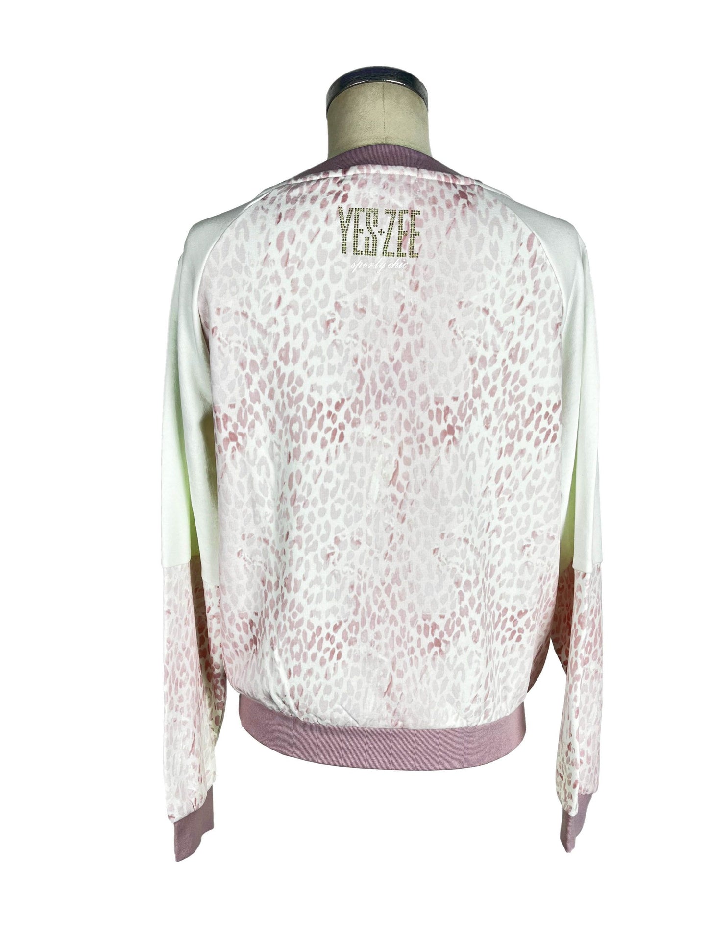 Yes Zee Pink Leopard Texture Hooded Sweatshirt