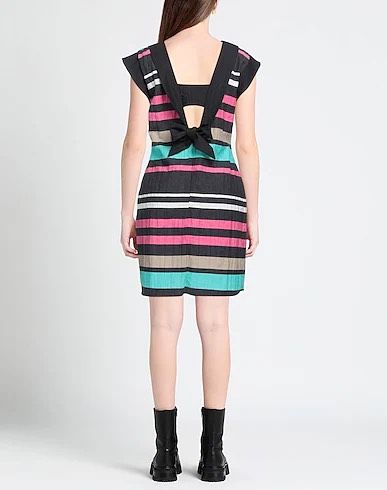 Yes Zee Multicolor Striped Sleeveless Summer Dress