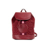 COACH Dempsey Red Apple Signature Jacquard Canvas Logo Patch Backpack