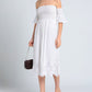 Yes Zee Chic White Cotton Trapezoid Summer Dress