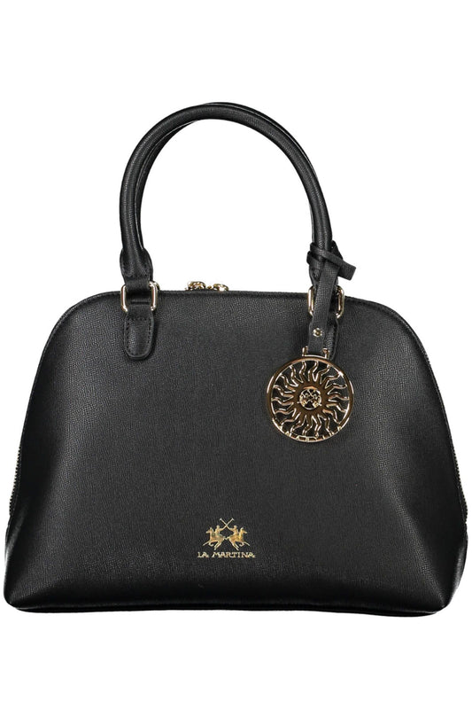 La Martina Black Polyurethane Women Handbag