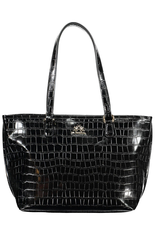 La Martina Black Polyurethane Women Handbag