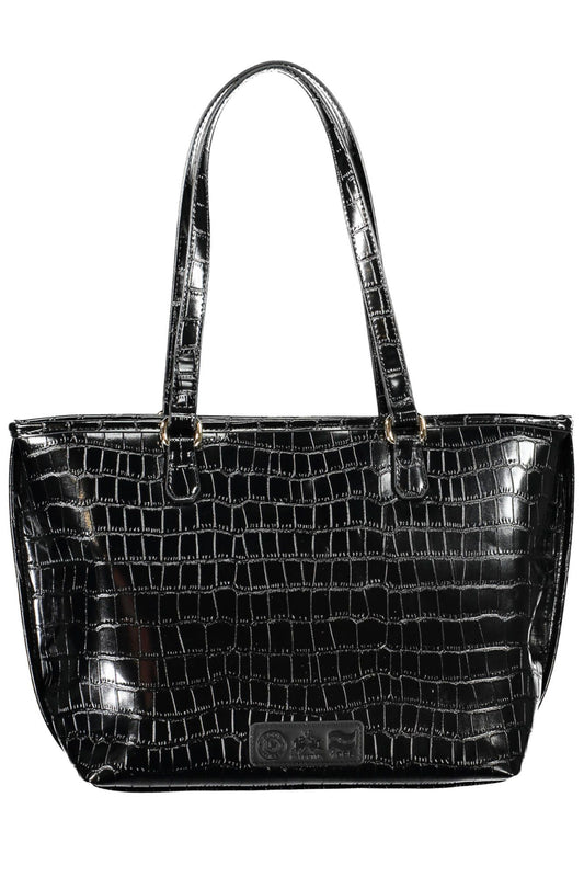 La Martina Black Polyurethane Women Handbag