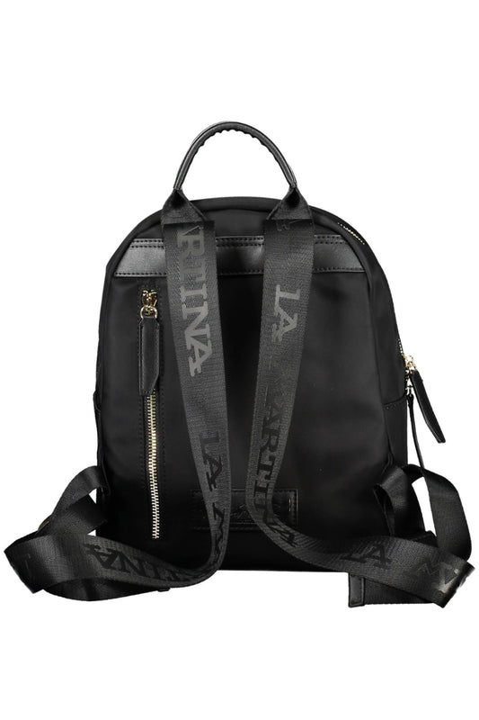 La Martina Black Nylon Women Backpack