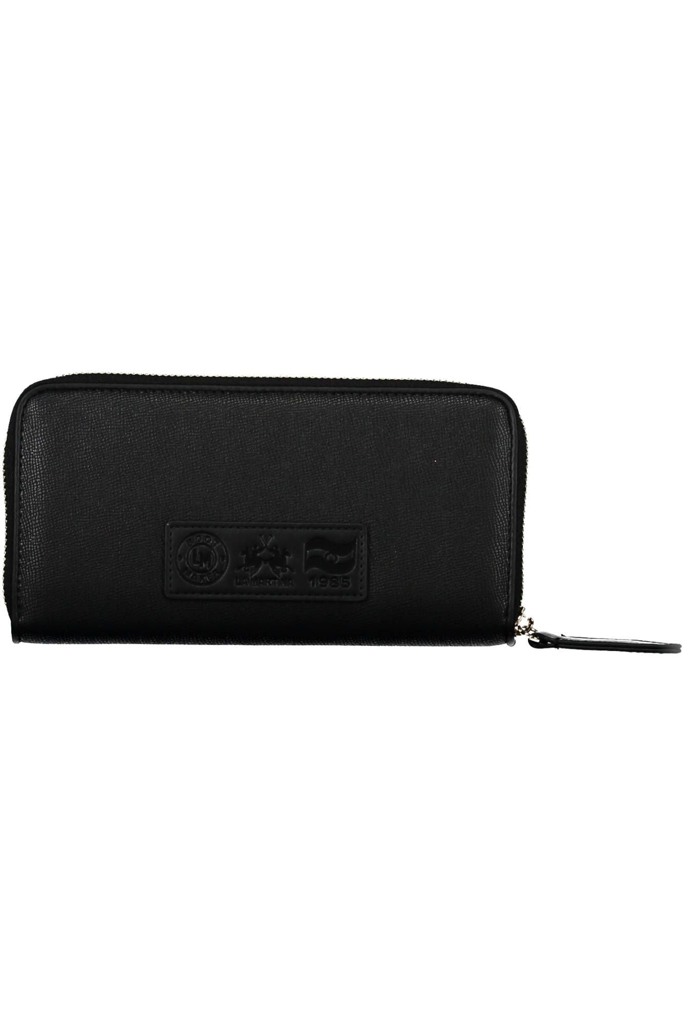 La Martina Black Polyurethane Women Wallet